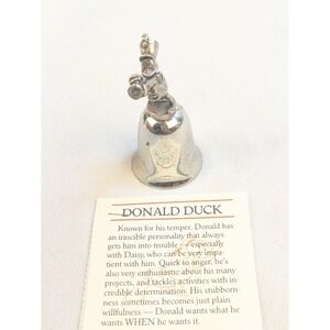 Disney Donald Duck Silver Plated Bell New England Collector's Society‎